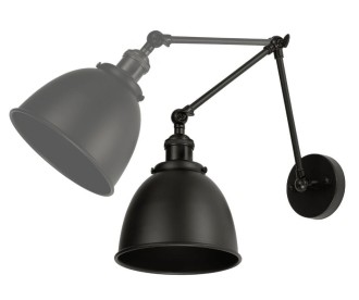 Kinkiet metalowy regulowany Rustic czarny z włącznikiem