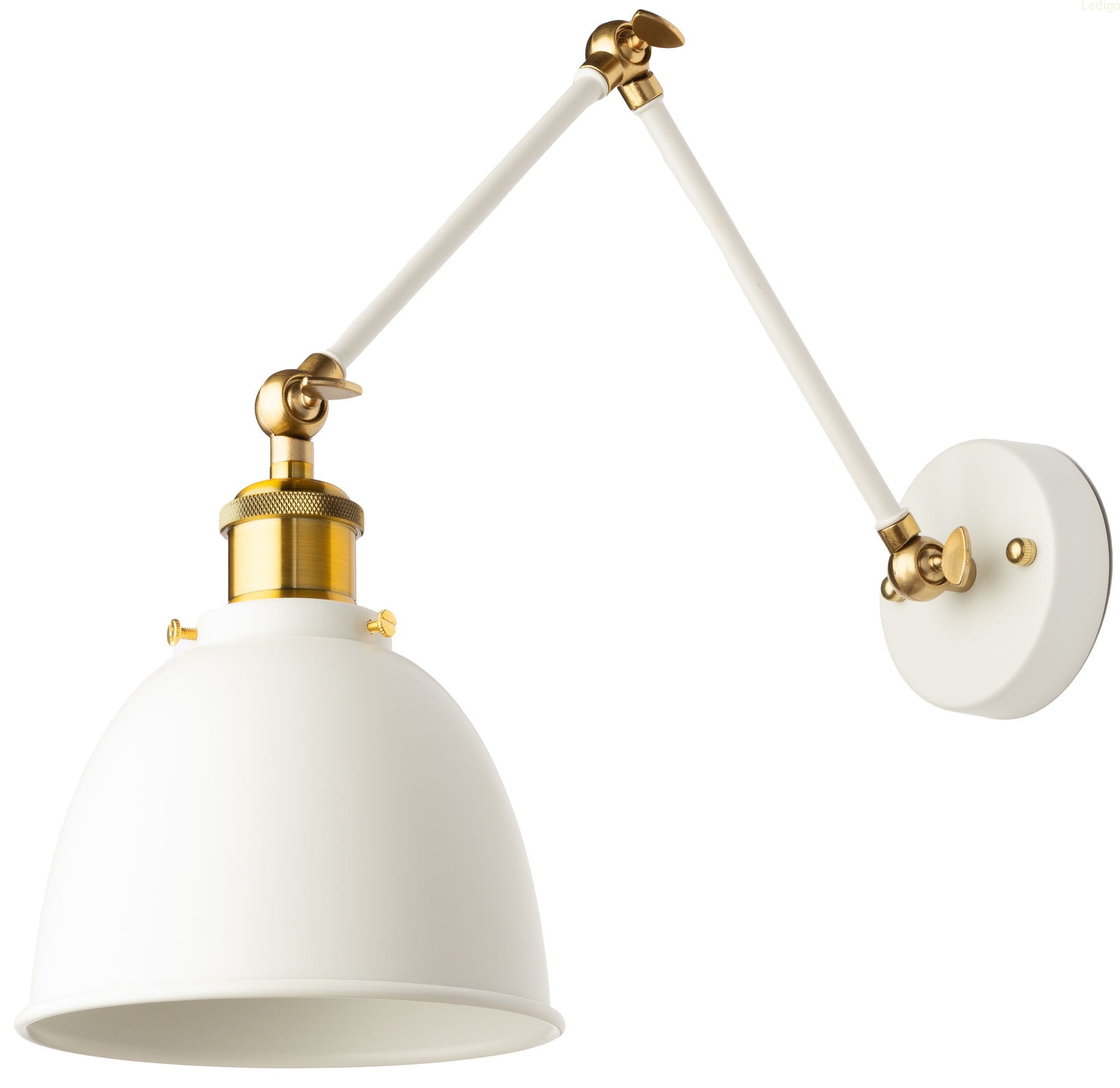 Kinkiet metalowy regulowany Rustic biały