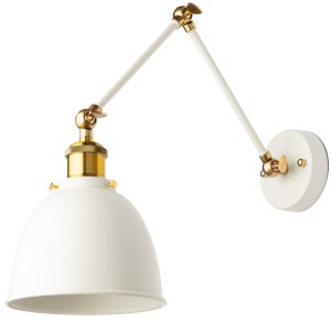 Kinkiet metalowy regulowany Rustic biały
