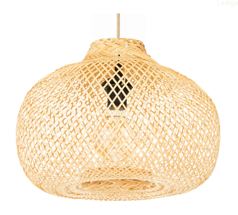 Lampa wisząca BOHO bambusowa TH04 Juta