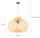 Lampa wisząca BOHO bambusowa TH03 Juta