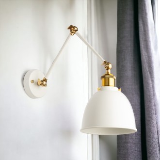 Kinkiet metalowy regulowany Rustic biały