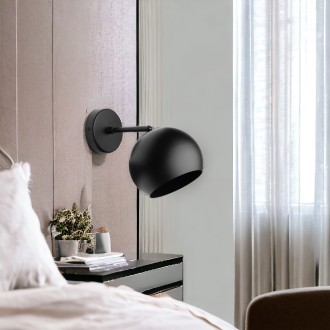 Kinkiet ścienny regulowany czarny Simba 