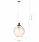 Lampa wisząca szklana AMBER duża | wymiary