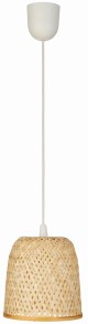 Lampa wisząca BOHO bambusowa biała PHU01