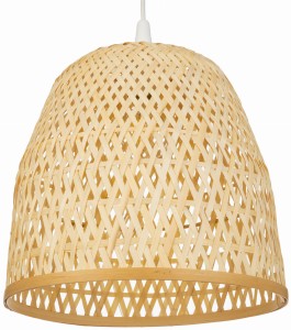 Lampa wisząca BOHO bambusowa biała TH1C