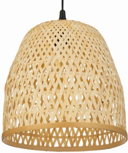 Lampa wisząca BOHO bambusowa czarna TH1C