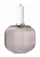 Lampa wisząca szklana grafitowa MODERNA biała zawieś