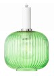Lampa wisząca szklana MODERNA zielona biała zawieś