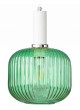 Lampa wisząca szklana MODERNA zielona biała zawieś