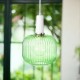 Lampa wisząca szklana MODERNA zielona biała zawieś