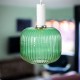 Lampa wisząca szklana MODERNA zielona biała zawieś