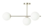 Lampa sufitowa Milano silver potrójna mleczne kule