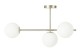 Lampa sufitowa Milano chrom mat potrójna mleczne kule