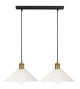 Lampa wisząca na listwie podwójna JAPANDI szklana mleczna