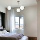Lampa sufitowa Milano chrom mat potrójna mleczne kule