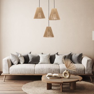 Lampa wisząca plafon czarna impregnowany papier PHU04