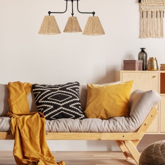 Lampa wisząca plafon Africa czarna trawa morska PHU03