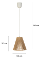 Lampa wisząca BOHO strunowa biała PHU04