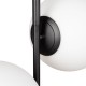 Lampa wisząca czarna Milano Twin mleczne kule