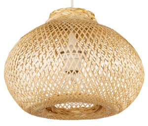 Lampa wisząca biała BOHO bambusowa Bali 30cm TH04S