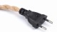 Przewód w oplocie kabel z wtyczką 4m juta twist