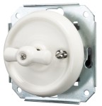 Włącznik podtynkowy ceramiczny świecznikowy obrotowy do ramki biały K1-R120AX