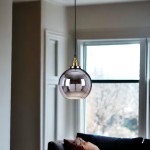 Lampa wisząca szklana kula lustrzana ombre