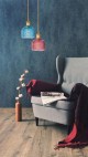 Lampa wisząca sufitowa szklana BELL niebieska