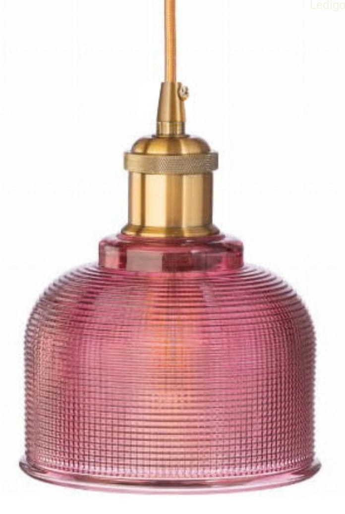 Lampa wisząca sufitowa szklana BELL czerwona