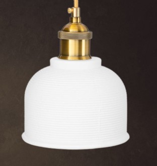 Lampa wisząca sufitowa szklana BELL biała mleczna 