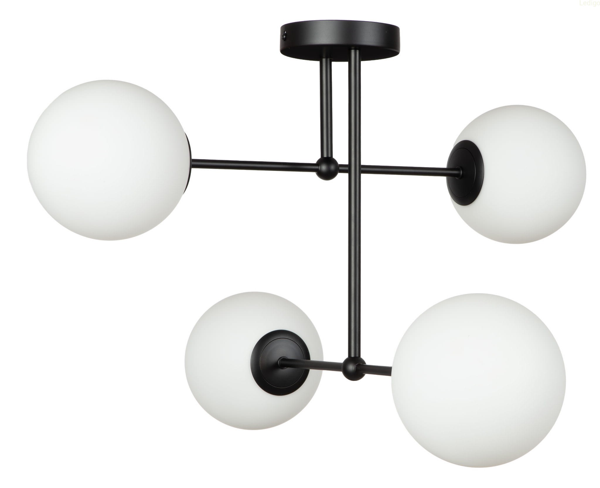 Lampa wiszaca Milano black kula mleczna x4.jpg