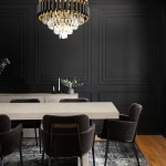 Lampa sufitowa kryształowa plafon Luxury black  WSC032 duża