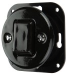 Włącznik podtynkowy ceramiczny krzyżowy pojedynczy czarny K1-R140QX