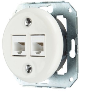 Gniazdo ceramiczne INTERNETOWE BEZ RAMKI K1-2CAT.5EAX