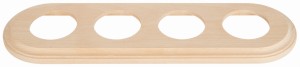 Ramka drewniana poczwórna do gniazd i włączników podtynkowych 
