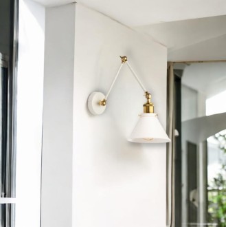 Kinkiet metalowy regulowany Retro ZL104 biały