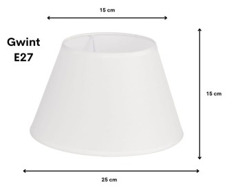 Abażur stożek biały z kolekcji Karo E27