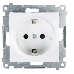 Gniazdo Schuko białe OVAL LOFT 