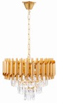 Lampa kryształowa złota żyrandol ZL2008 mat