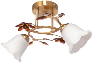 Lampa sufitowa podwójna plafon z kryształkami WSG08A2