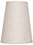 Abażur mały stożek len E14 18cm ELA7228