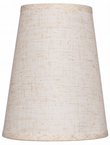 Abażur mały stożek len E14 18cm ELA7228