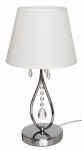 Lampka nocna stołowa lampa z abażurem chromowana Wenecja