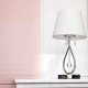 Lampa stołowa lampka nocna z białym abażurem z kryształami.JPG