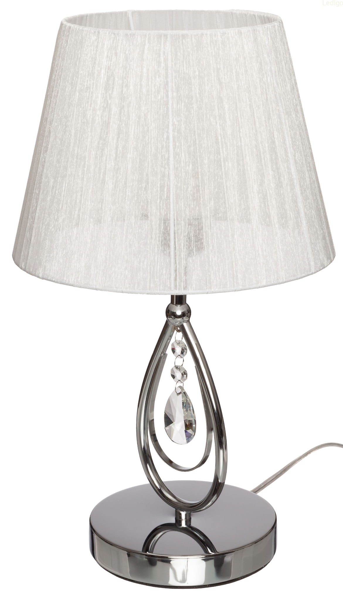 Lampa stólowa z abażurem chrom elegancka.jpg