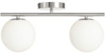 Lampa sufitowa plafon Milano silver podwójna mleczne kule 