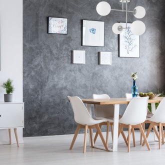 Lampa sufitowa silver Milano Tower 4 klosze mleczne kule