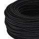 Przewód w oplocie kabel dekoracyjny CZARNY 2x0,75