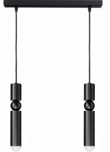 Listwa wisząca podwójna czarna oprawa G9 Tuba 